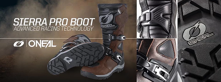 ONeal Sierra Pro Adventure Rider MX Enduro Motorcycle Boots Black or Brown