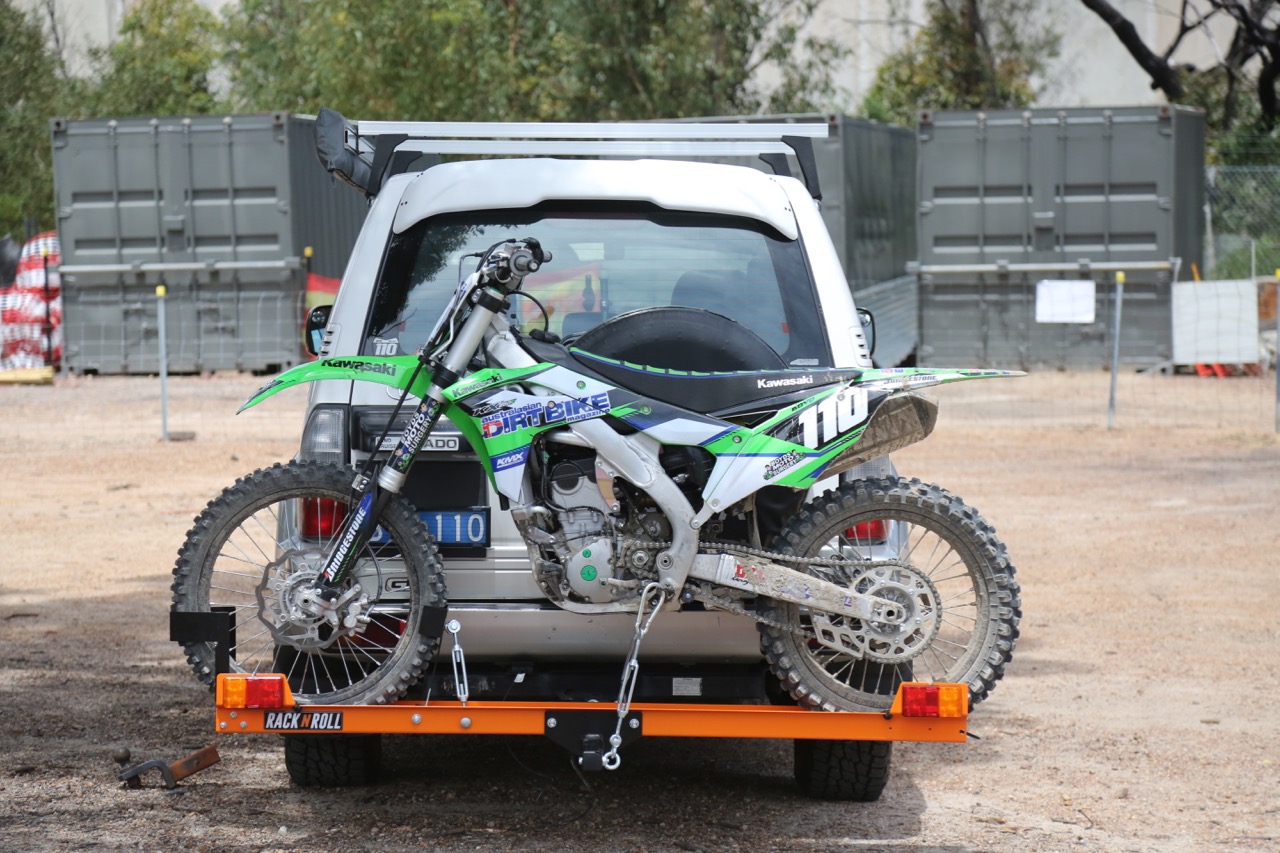 tow bar mounted motorbike carrier